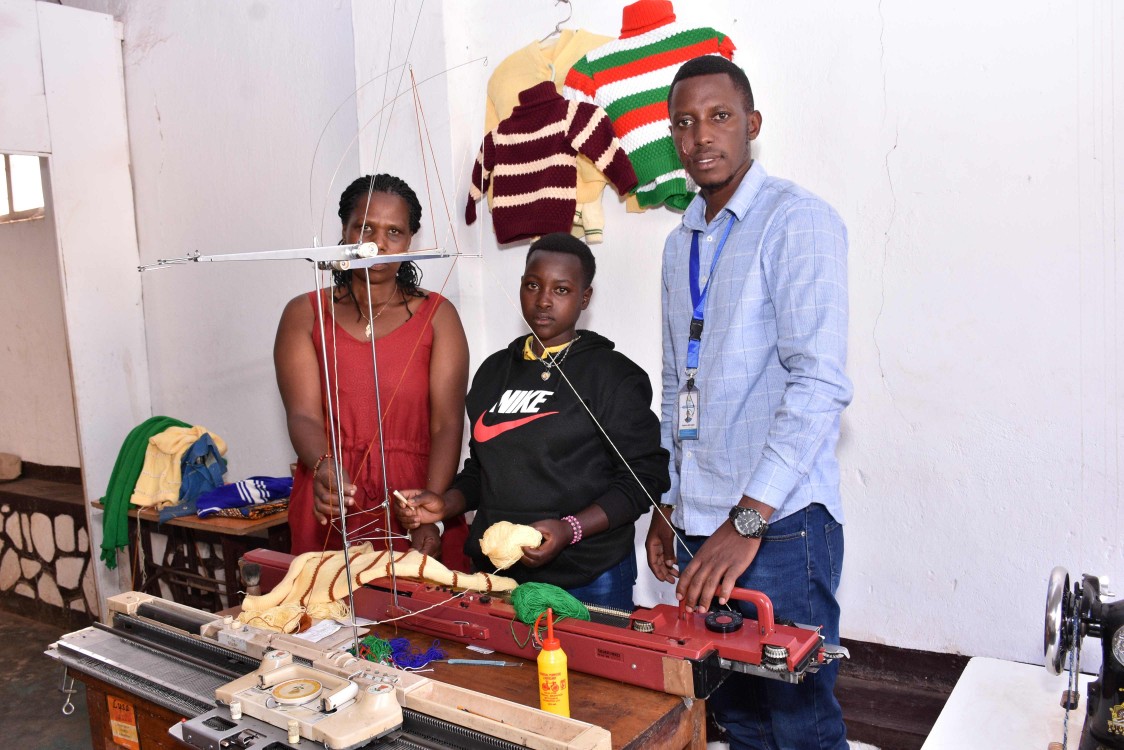 One of PDC members took initiative of teaching rural youth how to sew.
